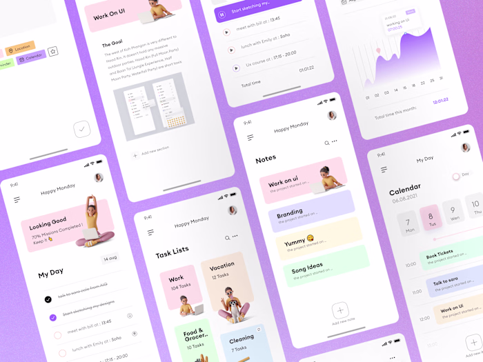 Nimble - A Female Centered Productivity App UX Design