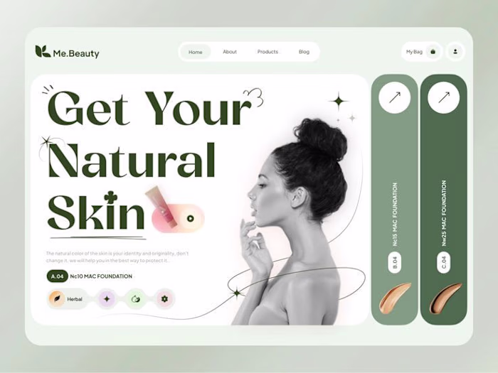 Skincare Company Website UI UX               