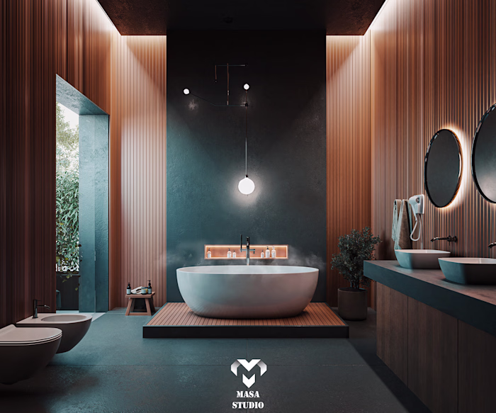 Modern Dark Bathroom
