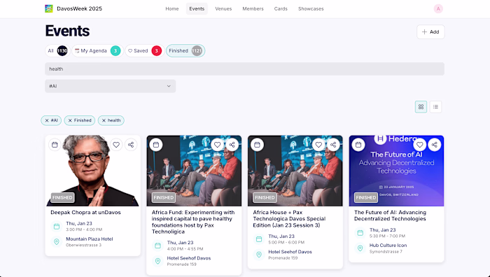 DavosWeek 2025 — AI-Powered Glide Event Platform