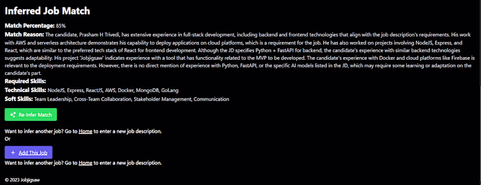 JobJigsaw: LLM-Powered Job Matching and Resume Tool