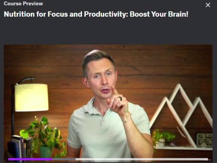 Udemy Course: Nutrition for Focus and Productivity