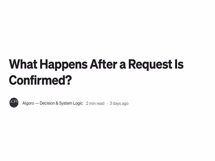 What Happens After a Request Is Confirmed? Most systems focu...