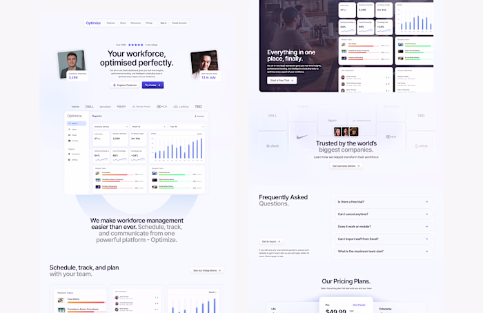 SaaS Template Design. WIP