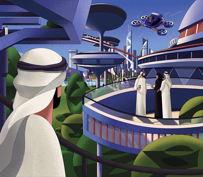 Urban Visions: Themed wall Illustrations