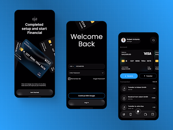Mobile Design for Finance UI/UX Design