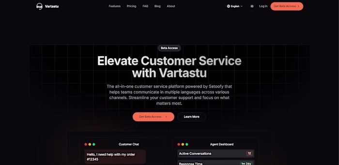 Vartastu - Customer Service Chat Platform