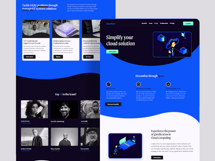 CloudFlow - Cloud Computing SaaS Site