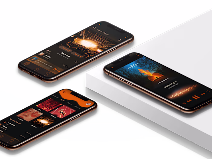 WAVE - UX/UI Design for a music streaming app 