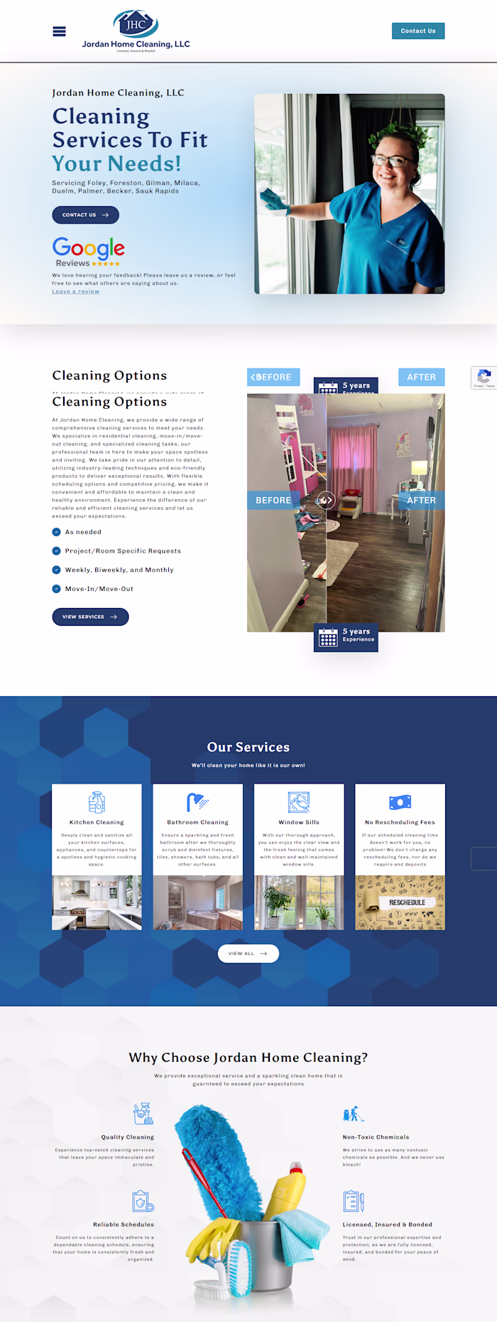Jordan's Cleaning Website