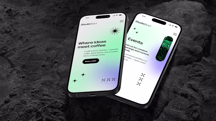 Studio Blend Café Web Design Prototype