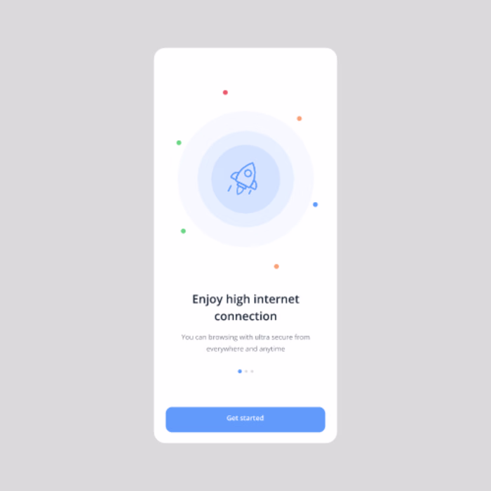 VPN Rive animation for Mobile App