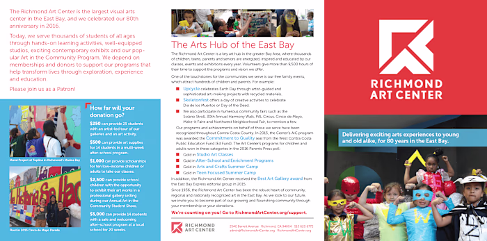 RIchmond Art Center Brochure