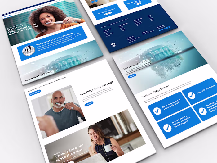 Web Design for Philips Zoom! Sonicare