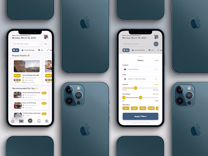 Aggie Event Planner - Mobile Design, Brand Identity