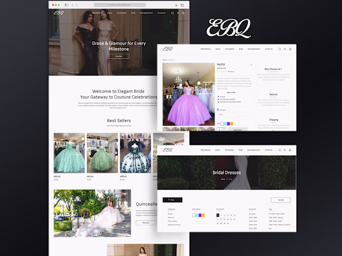 Elegant Bride and Quinceanera is