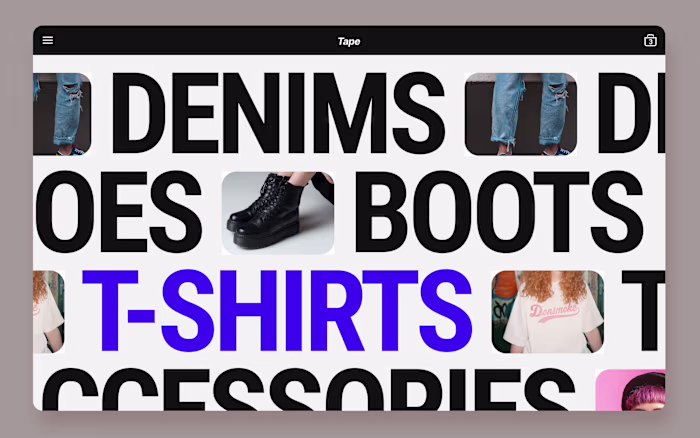 Gorkem Menekse // HI-JK // Tape Webflow Template