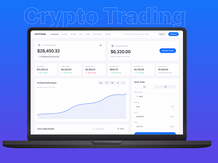 Crypto Trading Dashboard UI UX