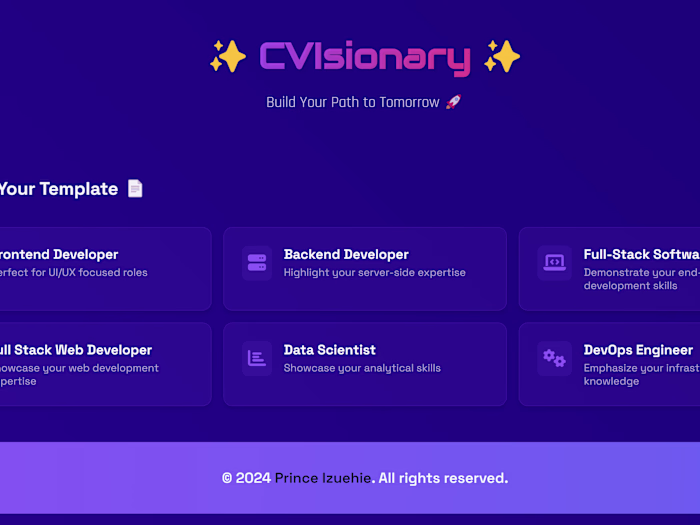 CVIsionary - Build Your Path to Tomorrow