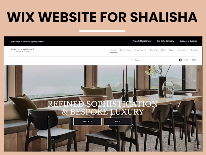 Wix Website Design for SHALISA