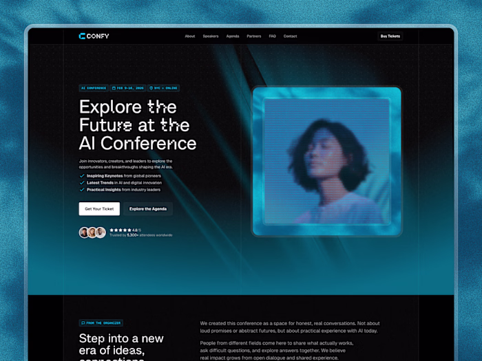 Modern Framer Template for AI & Tech Event Success