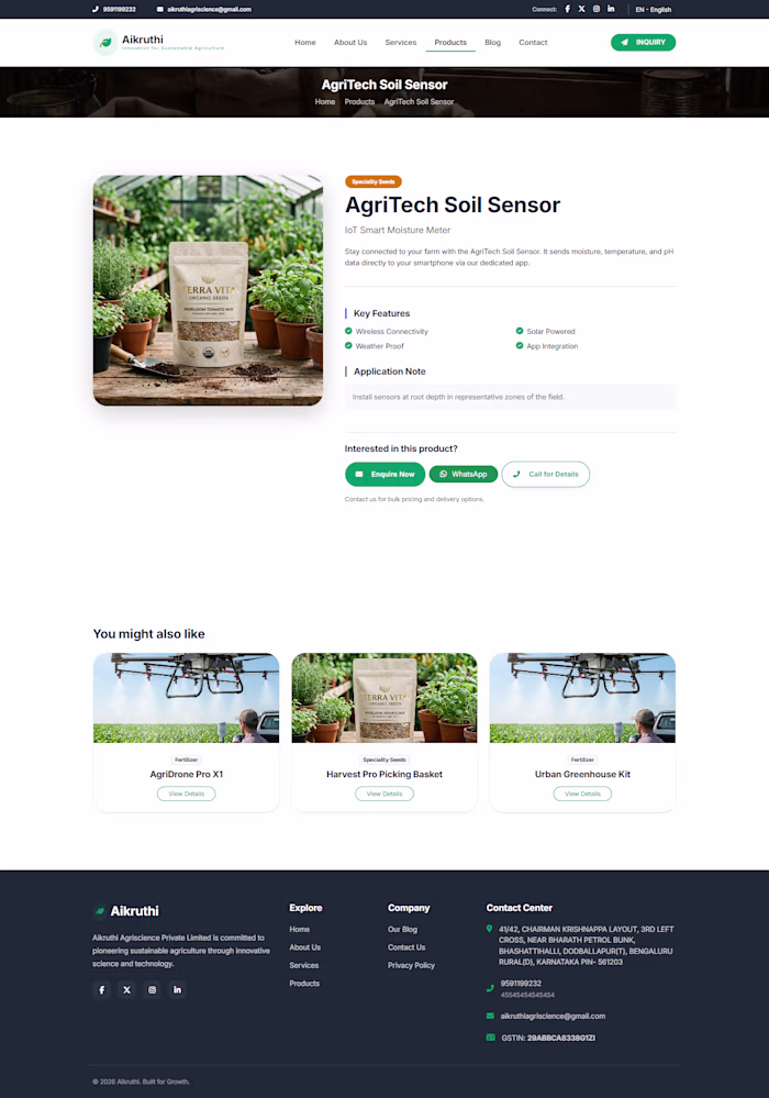 Aikruthi
A comprehensive web development project