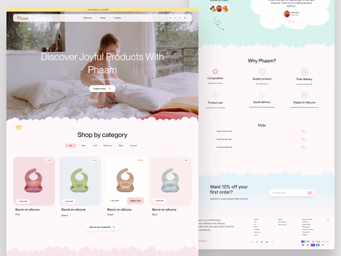 Phaam - Joyful Product Landing Page