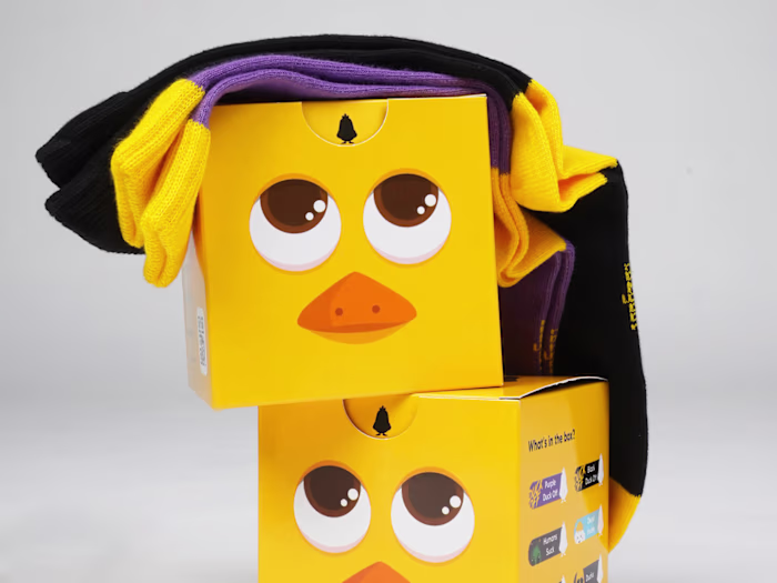 Lazybut Socks - The Duck Packaging