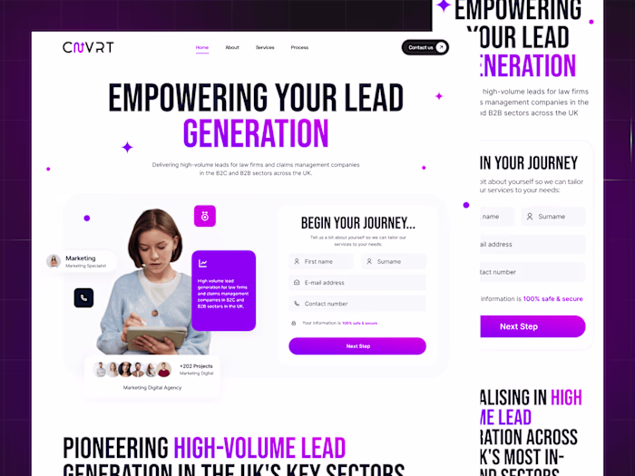 CNVRT – High-Performance Lead Generation Landing Page