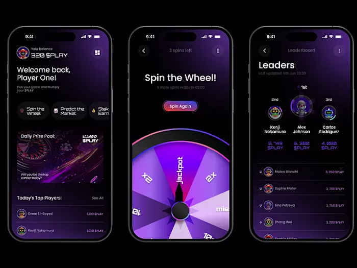 GameFi Arcade App UI Concept 