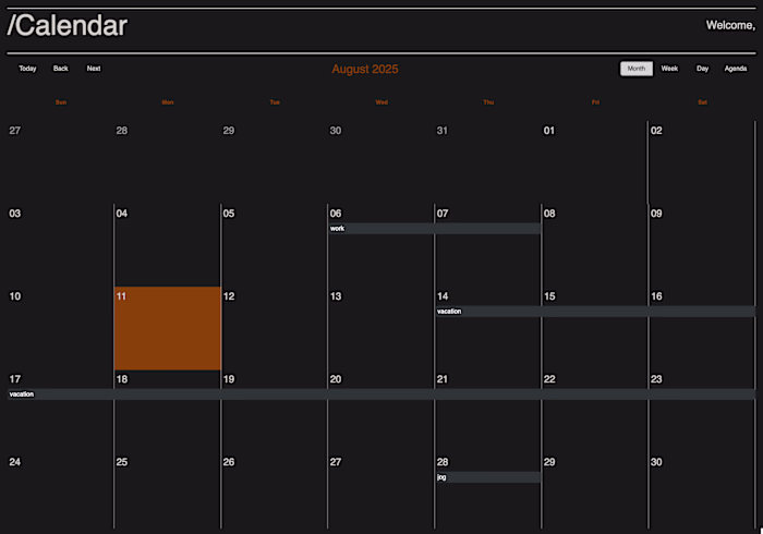 Personal Calendar