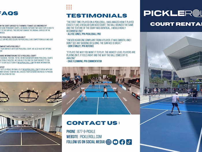 PickleRoll Rental Brochure