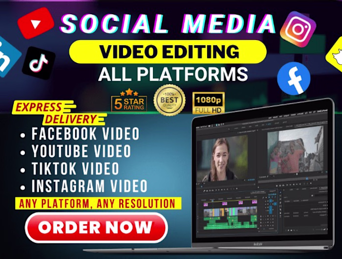 Social Media Video Editing Services : Instagram, YouTube, TikTok