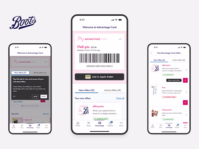 Enhancing Advantage Card Digital Offers for Boots UK Mobile App