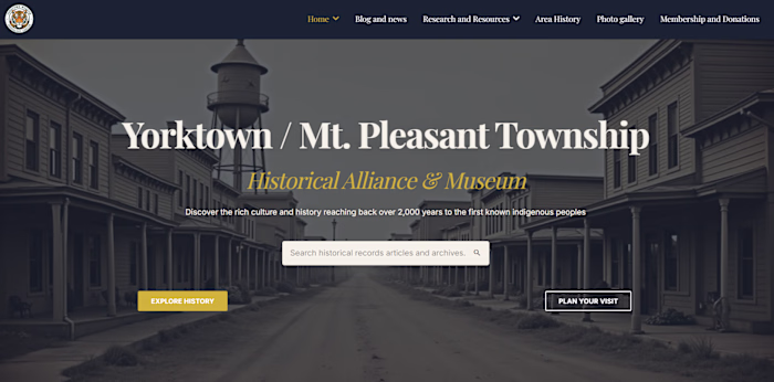 Fresh and modern history museum website