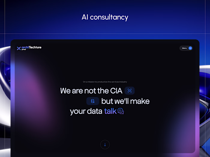 Scalable website for AI consulting firm
