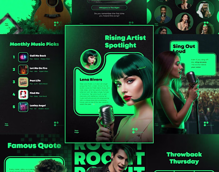 Music Vibes – Instagram Templates Pack | Soonigaad