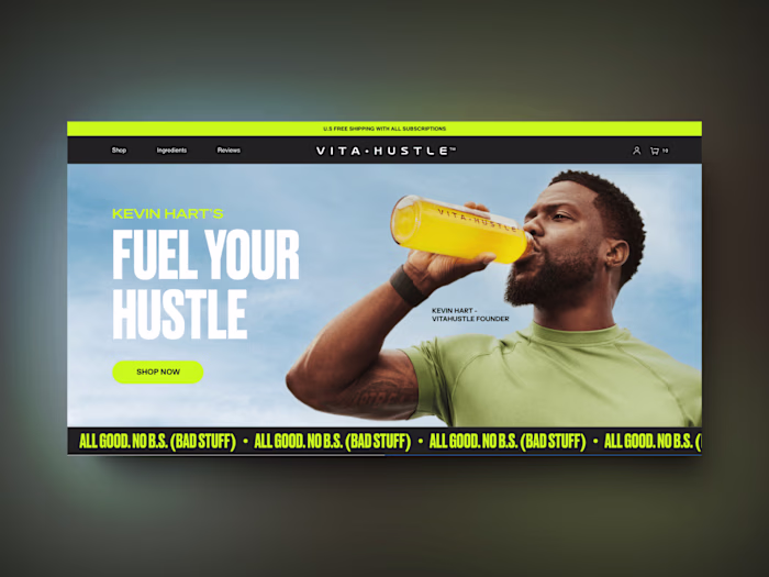 VitaHustle by Kevin Hart: Superfood Protein Shopify Store