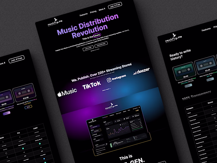 Landing Page Development for Nextfly Web Portal