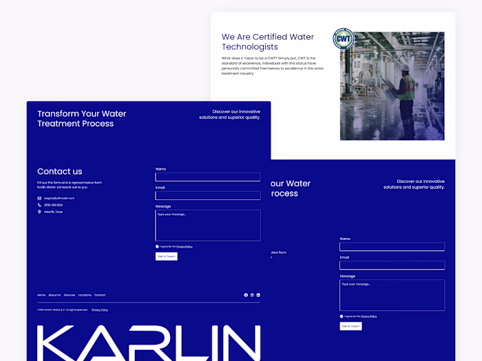 Karlin Water, LLC | Website Design