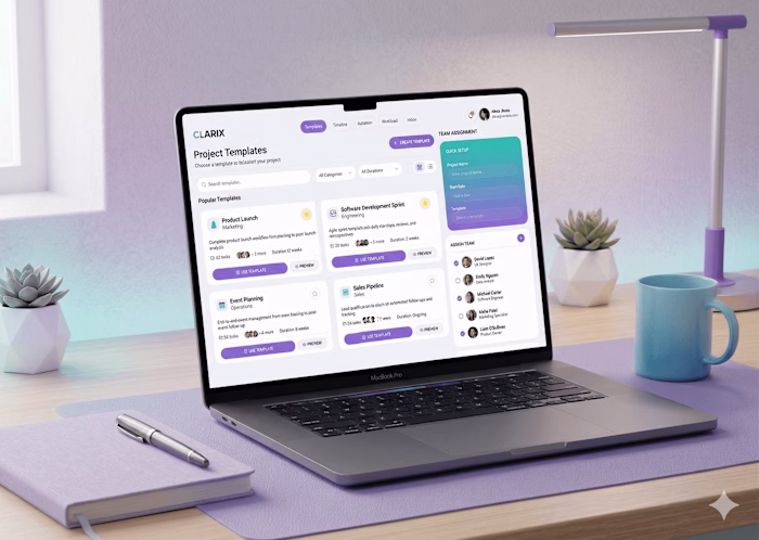 Project Management Web App UI/UX Design
