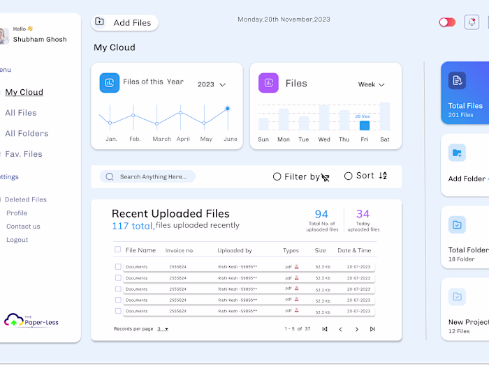 Cloud Storage Web Design
