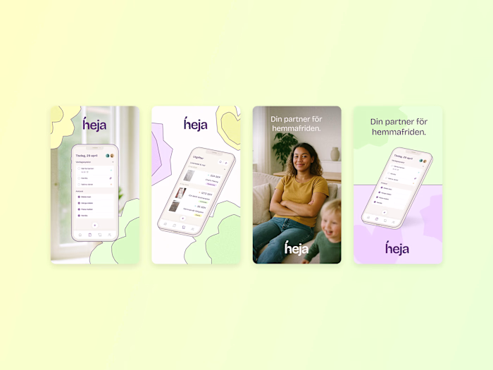 Heja - Brand identity design for mobile app start-up
