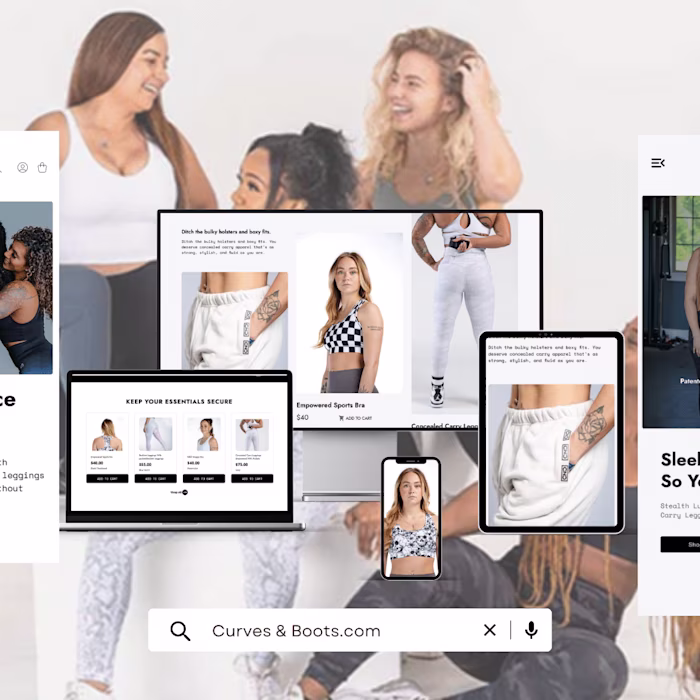 Curves& Boots E-commerce Landing page