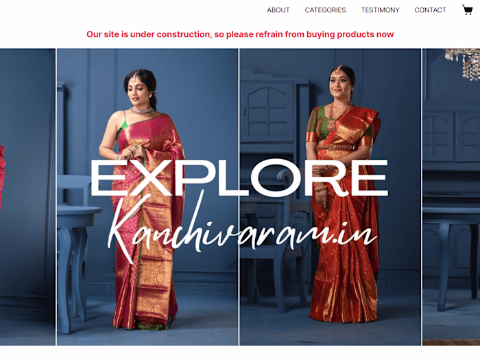 E commerce website for Kanchivaram.in
