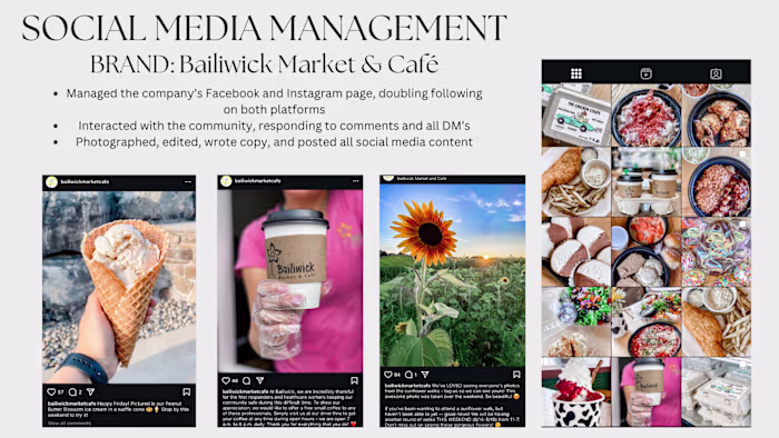 Social Media & Community Manager for Restaurant and Marketplace