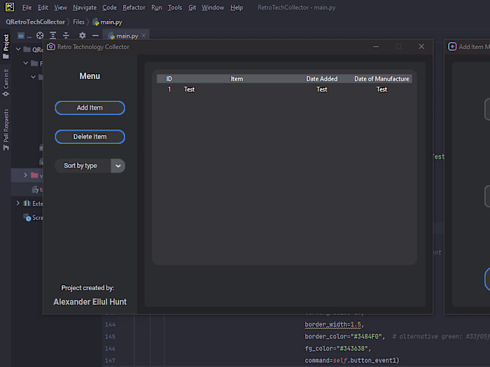 Database System written in Python