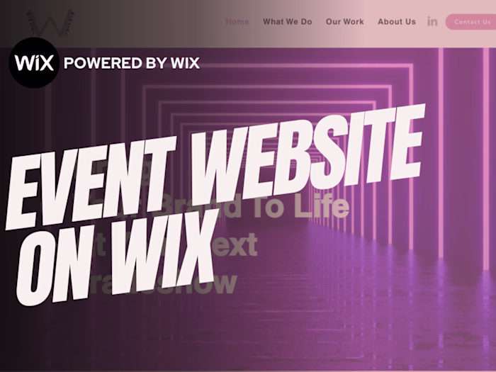 Striking Event Website Designed on Wix for Word Up Production