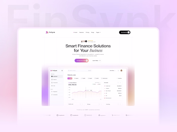 Smart Banking Dashboard & Web UI Design