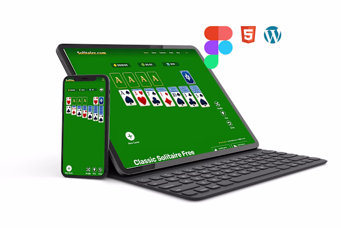 UX/UI Design and Wordpress development for Solitaire game